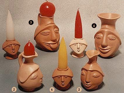 Handmade ceramic figures